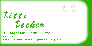 kitti decker business card